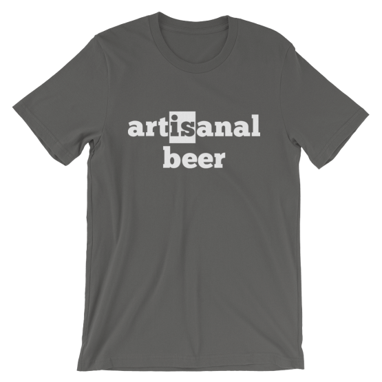 Artisanal Beer Short Sleeve Jersey Asphalt T-Shirt