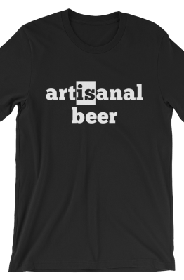 Artisanal Beer Short Sleeve Jersey Black T-Shirt