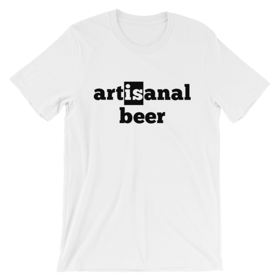 Artisanal Beer Short Sleeve Jersey White T-Shirt