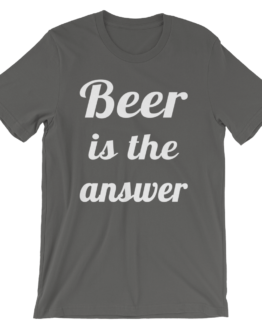 Beer Is The Answer Asphalt T-Shirt