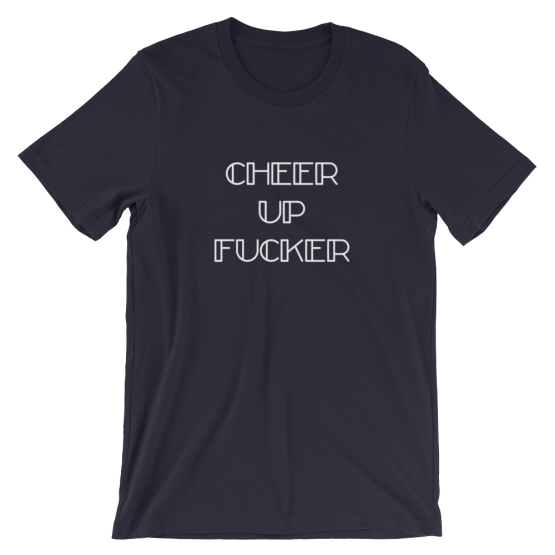Cheer Up Fucker Short Sleeve Jersey Navy T-Shirt