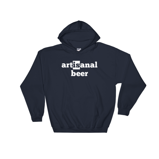 Artisanal Beer Heavy Blend Navy Hooded Sweatshirt