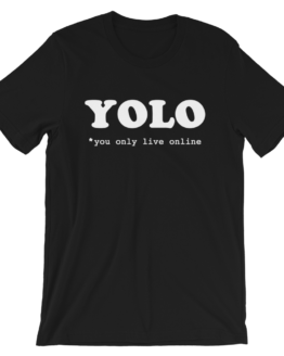 YOLO You Only Live Online Short-Sleeve Black T-Shirt