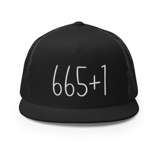 666 The Number Of The Beast Black Trucker Cap