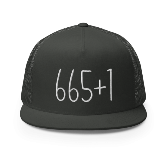 666 The Number Of The Beast Charcoal Trucker Cap