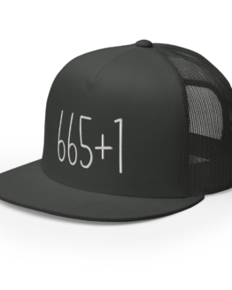 666 The Number Of The Beast Charcoal Trucker Cap Side