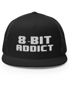 8-Bit Addict Black Snapback Trucker Cap