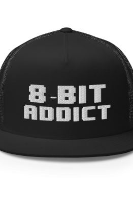 8-Bit Addict Black Snapback Trucker Cap
