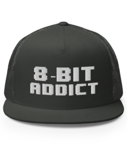 8-Bit Addict Charcoal Snapback Trucker Cap