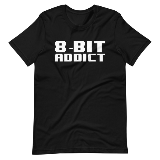 8 Bit Addict Short-Sleeve Unisex T-Shirt Black