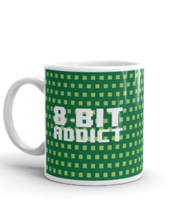 Retro 8 - Bit Addict Mug left