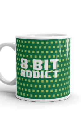 Retro 8 - Bit Addict Mug left