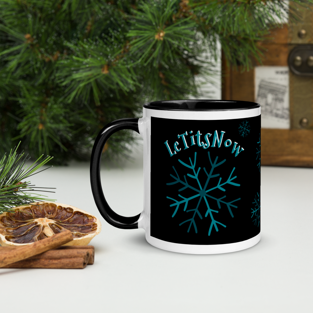 Le Tits Now Christmas Mug with Black Color Inside