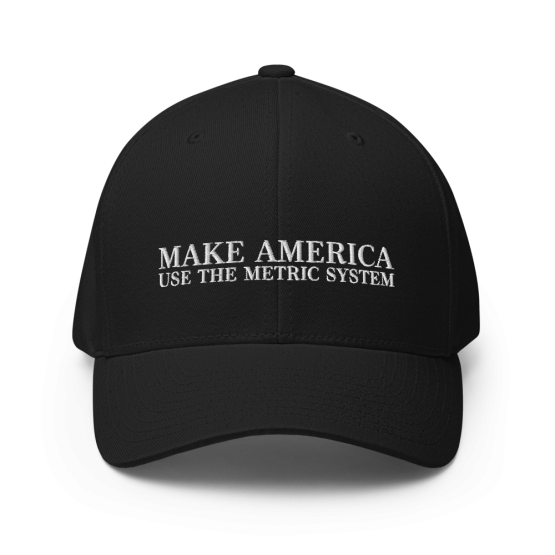 Make America Use The Metric System Structured Twill Cap Black