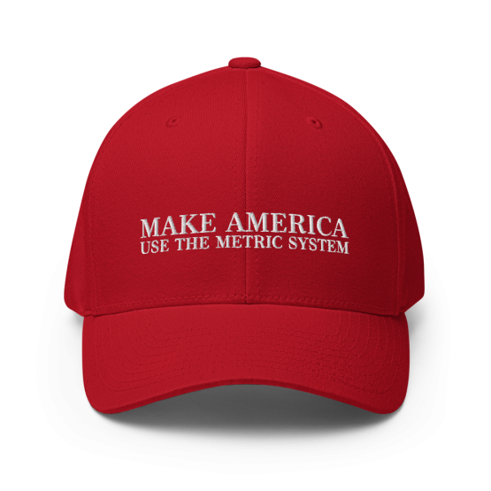 Make America Use The Metric System Structured Twill Cap Red