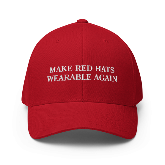 Make Red Hats Wearable Again Structured Twill Cap