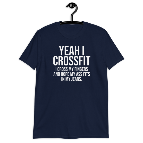 Yeah I Crossfit Short-Sleeve Unisex Navy T-Shirt