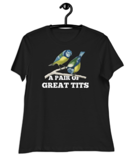 A Pair Of Great Tits Women's Relaxed Black T-Shirt