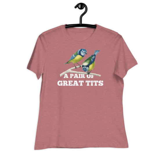A Pair Of Great Tits Women's Relaxed Mauve T-Shirt