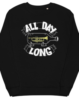 All Day Long Black Unisex organic sweatshirt
