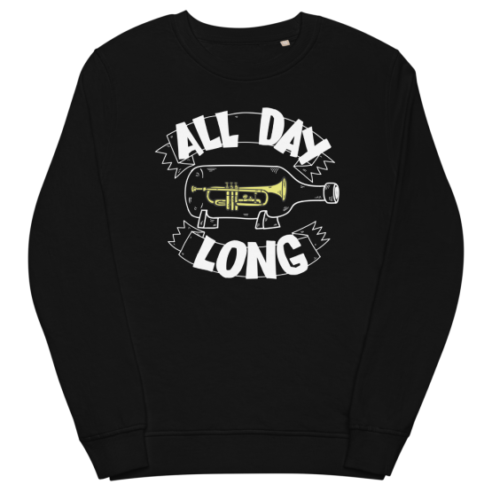 All Day Long Black Unisex organic sweatshirt