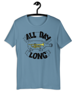 All Day Long Steel Blue Short-Sleeve Unisex T-Shirt