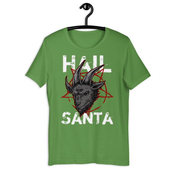 Hail Santa Short-Sleeve Leaf Unisex T-Shirt