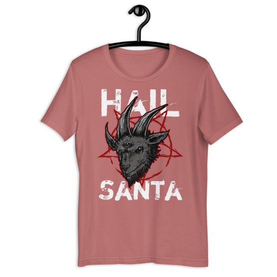 Hail Santa Short-Sleeve Mauve Unisex T-Shirt