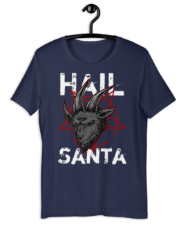 Hail Santa Short-Sleeve Navy Unisex T-Shirt