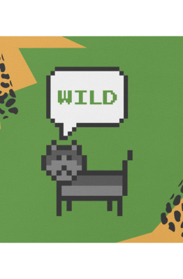 Wild 8 - Bit Cat Mouse pad
