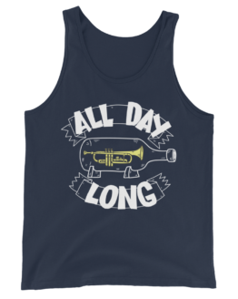 All Day Long Navy Unisex Tank Top