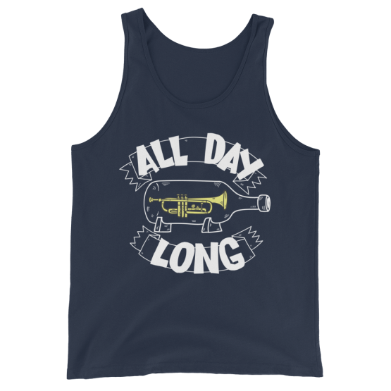 All Day Long Navy Unisex Tank Top