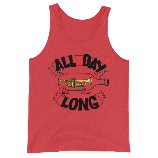 All Day Long Red Unisex Tank Top