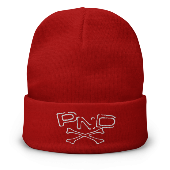 Panku Banda PND Red Embroidered Beanie