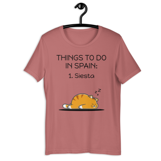 Things To Do In Spain Mauve T-Shirt