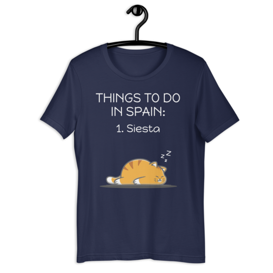 Things To Do In Spain Navy T-Shirt