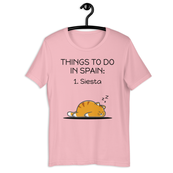 Things To Do In Spain Pink T-Shirt