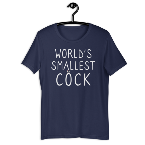 World's Smallest Cock Navy Unisex T-Shirt