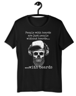People With Beards Black T-Shirt