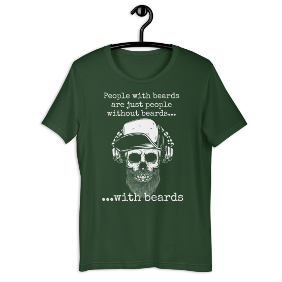 People With Beards Green T-Shirt