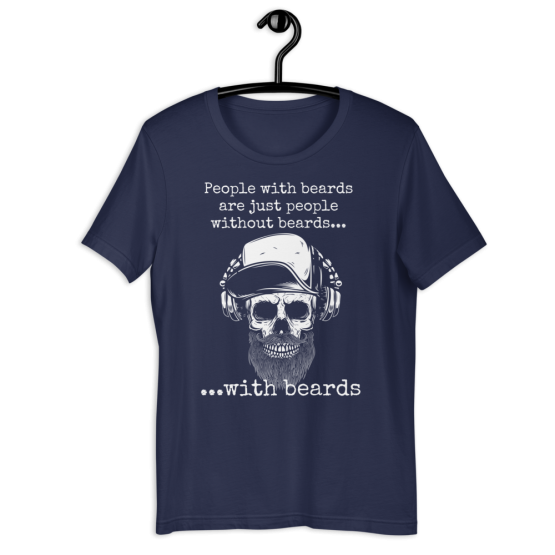 People With Beards Navy T-Shirt