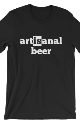 Artisanal Beer Short Sleeve Jersey Black T-Shirt