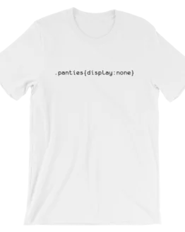 .panties {display : none} White T-Shirt