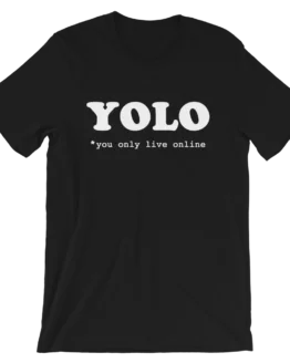 YOLO You Only Live Online Short-Sleeve Black T-Shirt
