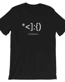 Santa's Ho Ho Ho Short-Sleeve Unisex Black T-Shirt