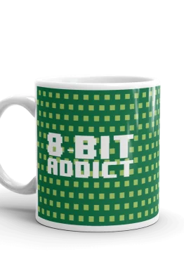 Retro 8 - Bit Addict Mug left