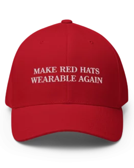 Make Red Hats Wearable Again Structured Twill Cap